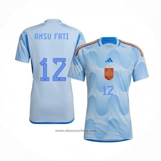 Spain Player Ansu Fati Away Shirt 2022