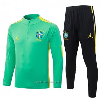 Sweatshirt Tracksuit Brazil Kids 2026-2027 Green