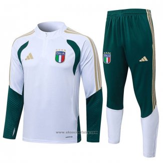 Sweatshirt Tracksuit Italy Kids 2025-2026 White