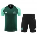 Tracksuit Algeria Short Sleeve 2023-2024 Green - Shorts