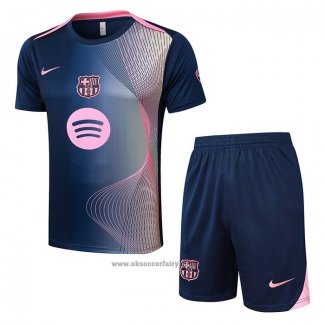 Tracksuit Barcelona Short Sleeve 2025-2026 Blue Pink - Shorts