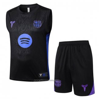 Tracksuit Barcelona Without Sleeves 2025-2026 Black Blue