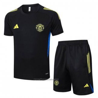 Tracksuit Manchester United Short Sleeve 2025-2026 Black - Shorts