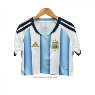Argentina Home Shirt Womens Cropped 2026