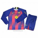 Barcelona Home Shirt Long Sleeve Kids 2025-2026