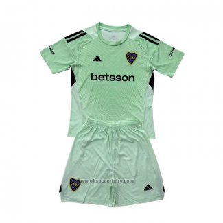 Boca Juniors Goalkeeper Shirt Kids 2025 Green