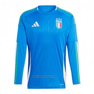 Italy Home Shirt Long Sleeve 2024-2025