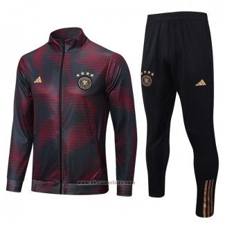 Jacket Tracksuit Germany 2022-2023 Red and Black