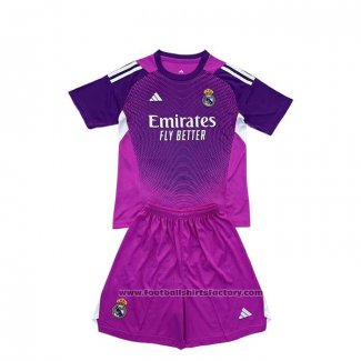 Real Madrid Goalkeeper Shirt Kids 2025-2026 Purple