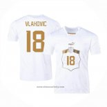 Serbia Player Vlahovic Away Shirt 2022
