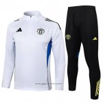 Sweatshirt Tracksuit Manchester United Kids 2025-2026 White
