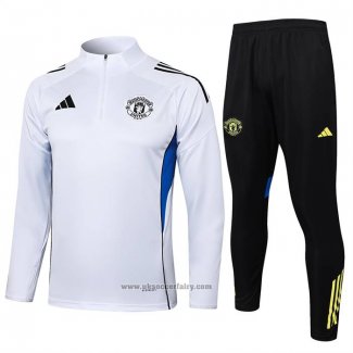 Sweatshirt Tracksuit Manchester United Kids 2025-2026 White