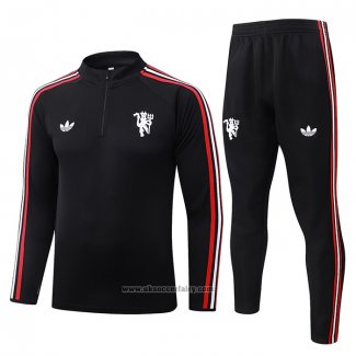 Sweatshirt Tracksuit Manchester United Kids 2026-2027 Black