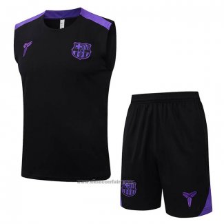 Tracksuit Barcelona Without Sleeves 2025-2026 Black Purple