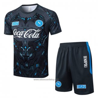 Tracksuit Napoli Short Sleeve 2025-2026 Black - Shorts
