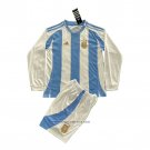 Argentina Home Shirt Long Sleeve Kids 2024