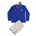 France Home Shirt Long Sleeve Kids 2024