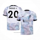 Liverpool Player Diogo J. Away Shirt 2022-2023