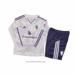 Manchester United Away Shirt Long Sleeve Kids 2025-2026