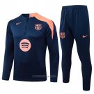 Sweatshirt Tracksuit Barcelona Kids 2025-2026 Blue Orange