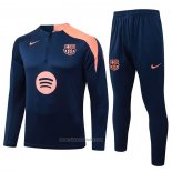 Sweatshirt Tracksuit Barcelona Kids 2025-2026 Blue Orange