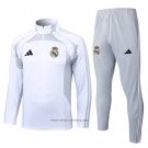 Sweatshirt Tracksuit Real Madrid Kid 2025-2026 White Grey