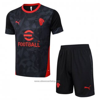 Tracksuit AC Milan Short Sleeve 2025-2026 Black - Shorts