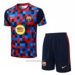Tracksuit Barcelona Short Sleeve 2026-2027 Blue Red - Shorts