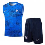 Tracksuit France Without Sleeves 2025-2026 Blue