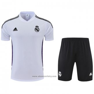Tracksuit Real Madrid Short Sleeve 2022-2023 White and Purpura - Shorts