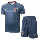 Tracksuit Sao Paulo Short Sleeve 2025-2026 Blue Grey - Shorts