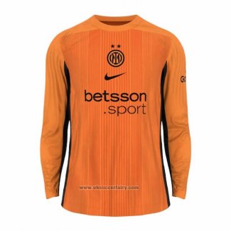 Inter Milan Goalkeeper Shirt Long Sleeve 2025-2026 Orange