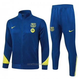 Jacket Tracksuit Barcelona Kids 2026-2027 Blue Yellow