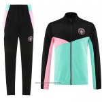 Jacket Tracksuit Manchester City 2024-2025 Black and Green