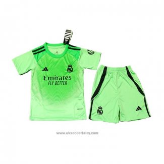 Real Madrid Goalkeeper Shirt Kids 2025-2026 Green