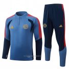 Sweatshirt Tracksuit Bayern Munich Kids 2026-2027 Blue Grey