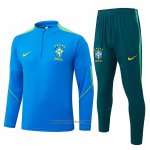 Sweatshirt Tracksuit Brazil Kids 2026-2027 Blue