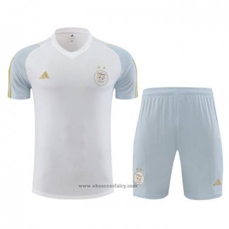 Tracksuit Algeria Short Sleeve 2023-2024 White - Shorts