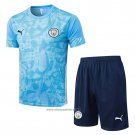Tracksuit Manchester City Short Sleeve 2025-2026 Blue - Shorts