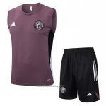 Tracksuit Manchester United Without Sleeves 2025-2026 Red Purple