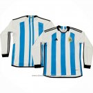 Argentina 3 Star Home Shirt Long Sleeve 2022