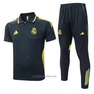 Polo Set del Real Madrid 2025-2026 Grey Dark