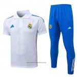 Polo Set del Real Madrid 2025-2026 White Blue