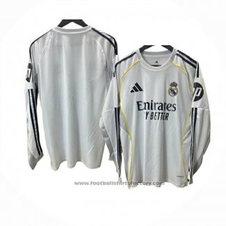 Real Madrid Home Shirt Long Sleeve 2025-2026