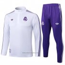 Sweatshirt Tracksuit Real Madrid 2025-2026 White Purple