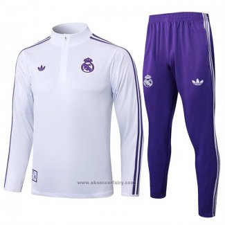 Sweatshirt Tracksuit Real Madrid 2025-2026 White Purple