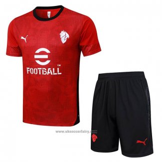 Tracksuit AC Milan Short Sleeve 2025-2026 Red - Shorts