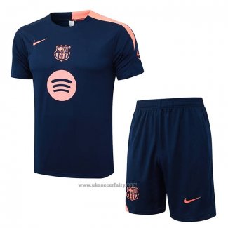 Tracksuit Barcelona Short Sleeve 2025-2026 Blue Pink - Shorts