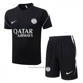 Tracksuit Paris Saint-Germain Short Sleeve 2026-2027 Black - Shorts