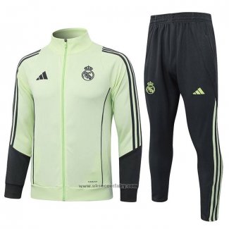 Jacket Tracksuit Real Madrid Kids 2025-2026 Green Black